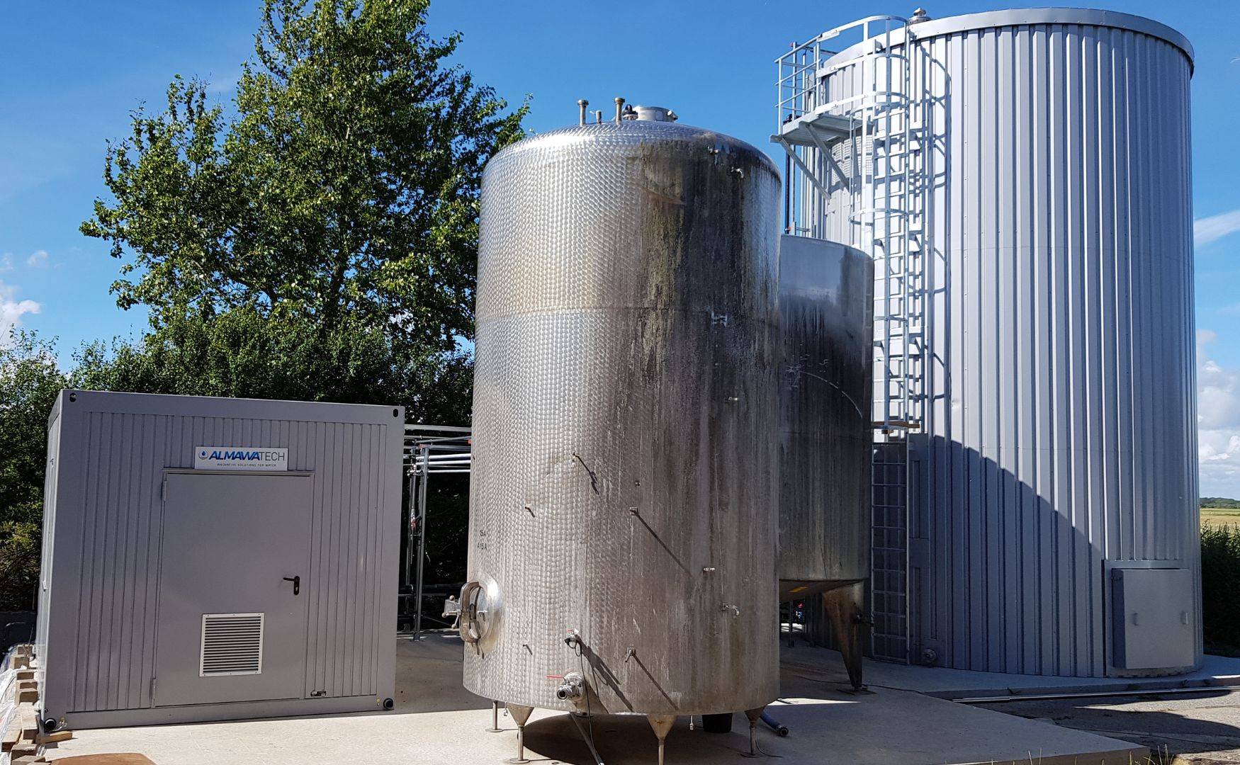 System ALMA BIOMAGE zur Biogasgewinnung aus Molkerei- und Käsereiabwasser mit Nachbehandlung