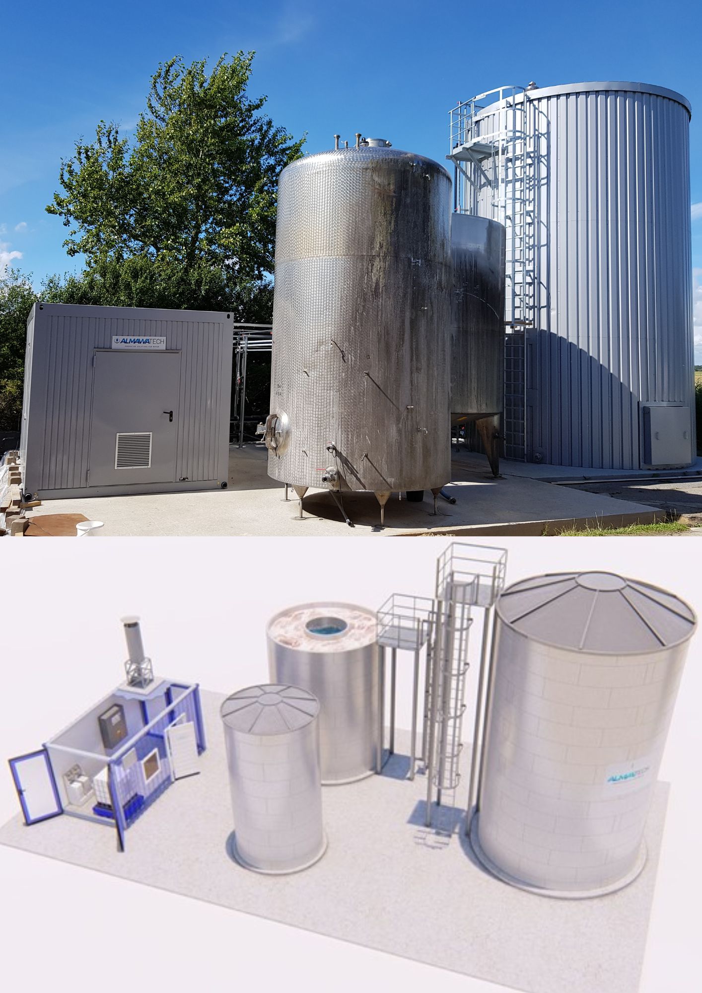 ALMA BIOMAGE, speziell entwickeltes Verfahren zu Gewinnung von Biogas aus Molke und Milchabwasser