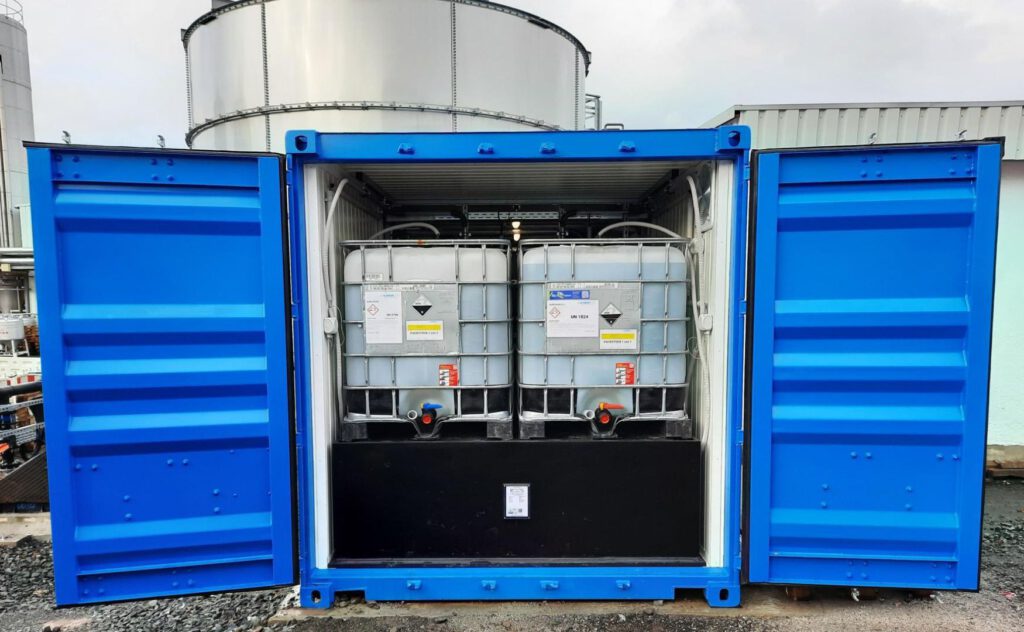 Neutralisationsanlage mit Dosierstation für Neutralisationsmittel von Almawatech