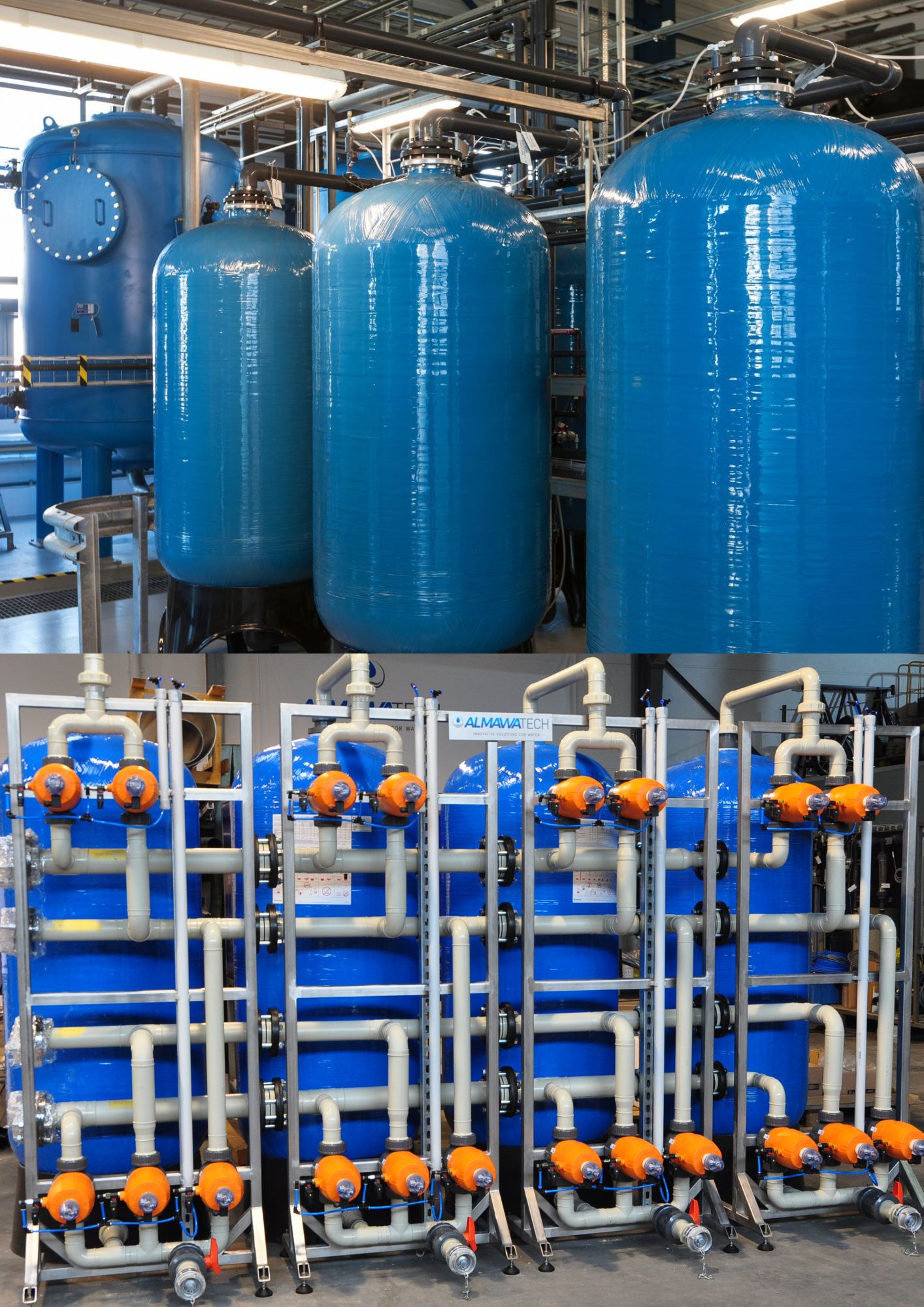 Kiesfilter und Mehrschichtfilter zur Wasseraufbereitung von Almawatech