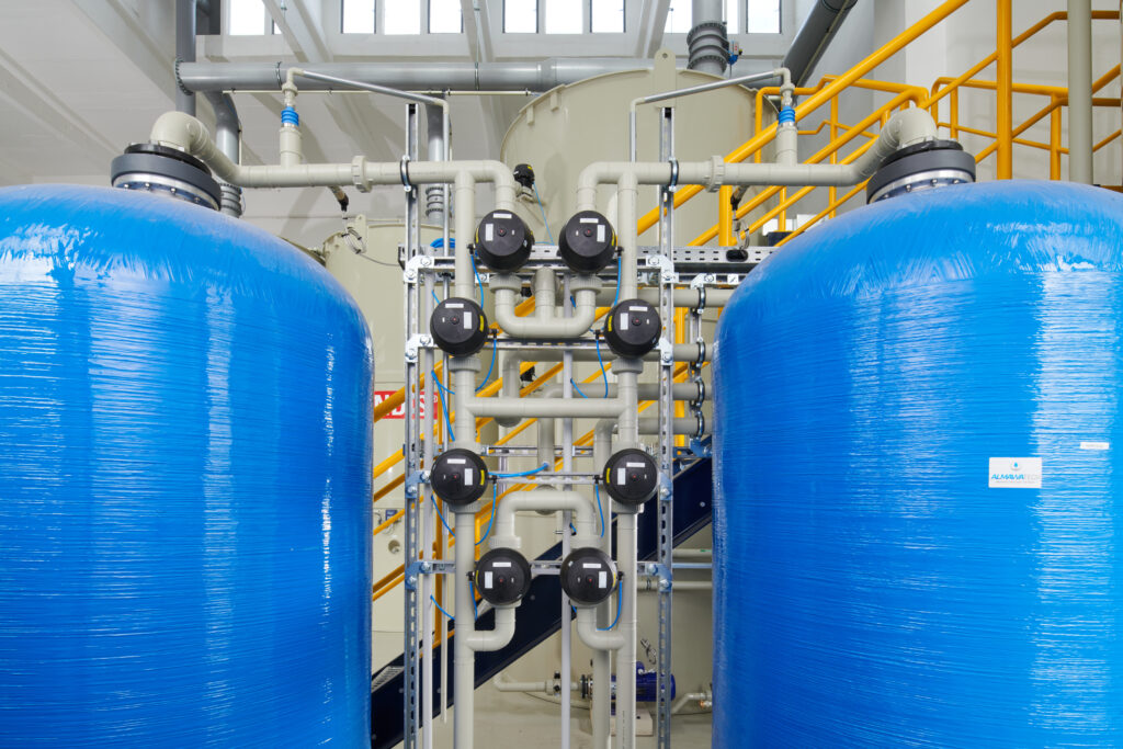 Kiesfilter der Abwasserbehandlungsanlage für Remondis Industrie Service