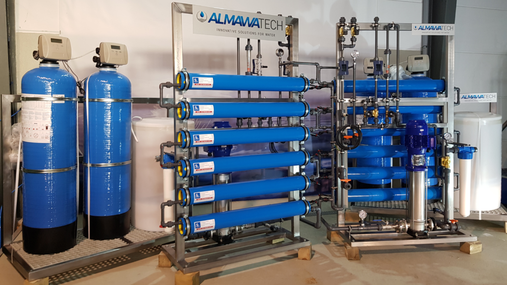 Wasseraufbereitungsanlage mit Umkehrosmose für die Industrie.