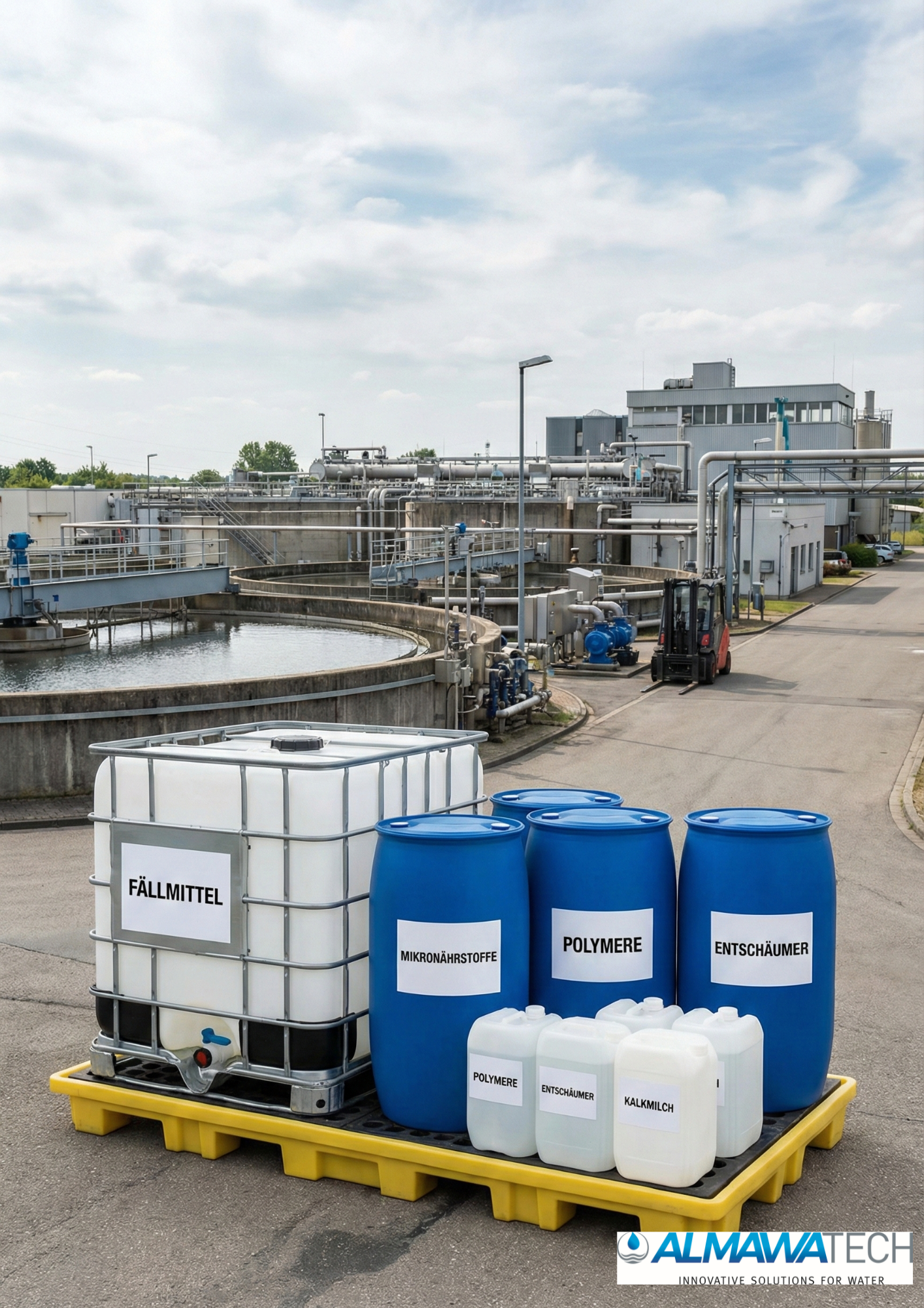 Waterbehandeling en afvalwaterzuivering met neerslagmiddelen en vlokmiddelen voor het verwijderen van zwevende stoffen en metalen