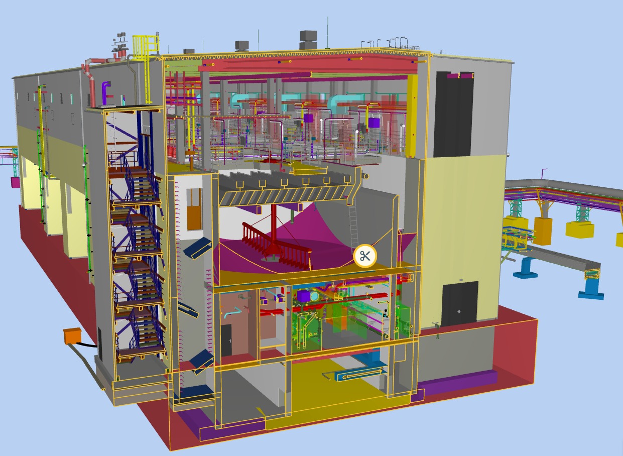 Flusswasseraufbereitung mit dem ALMA BHU LHPS System im 3D-Modell