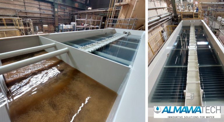 Lamellenafscheiders in de afvalwaterzuivering van ALMAWATECH